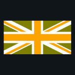 Olive and Orange Union Jack Poster<br><div class="desc">Olive och orange kor mönster på unionens Jack.</div>