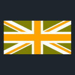 Olive and Orange Union Jack Poster<br><div class="desc">Olive och orange kor mönster på unionens Jack.</div>
