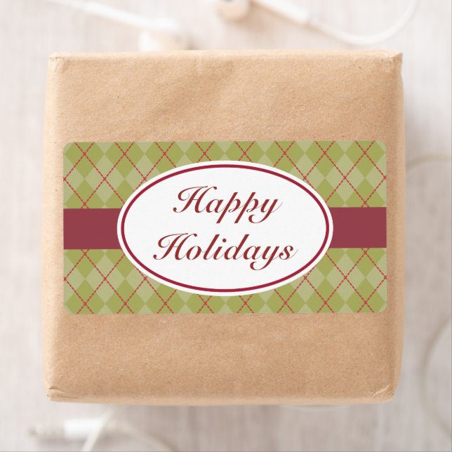 Olive Argyle Jul Etiketter Fraktsedel (Insitu)