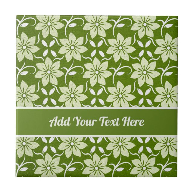 Olive Blossom Repeat Kakelplatta (Framsidan)