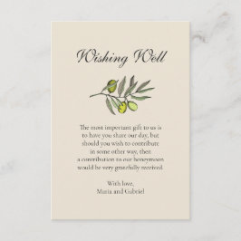 Olive Botanical önskar lycka till. Tuscan stil brö Tilläggskort