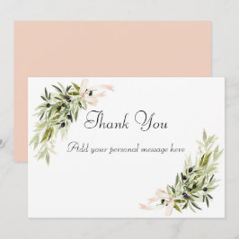 Olive Branch Bouquets Wedding Thank You Cards Tack Kort