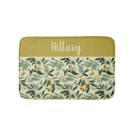 Olive Branch Monogram Name Badrumsmatta