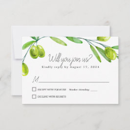 Olive Branch Script Classic Svarskort OSA Kort