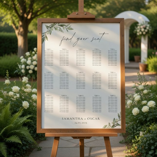 Olive Branch Sittplatskarta | Hitta din plats Poster (Skapare uppladdad)