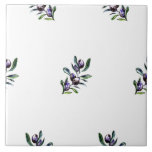 Olive Branch Watercolor Pattern  Kakelplatta<br><div class="desc">Refresh your home decor with an Olive Branch Watercolor Pattern ceramic tile. Unique watercolor look brings elegance to kitchens,  backsplashes,  and more.</div>
