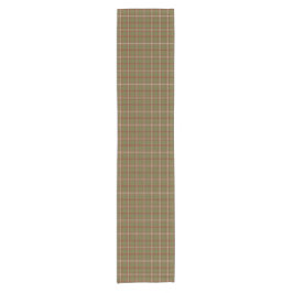 Olive Burgundy White Plaid Classic Table Runner