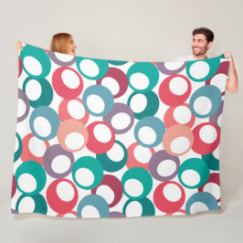 Olive Circles Fleecefilt