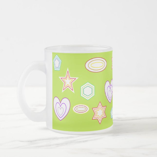 Olive colour Shapes mug Frostad Glasmugg (Vänster)