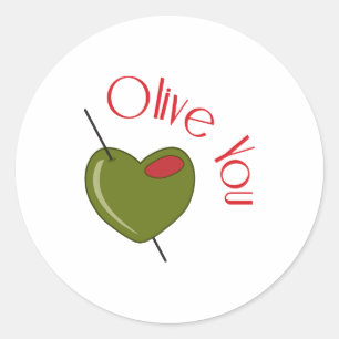 Olive dig runt klistermärke