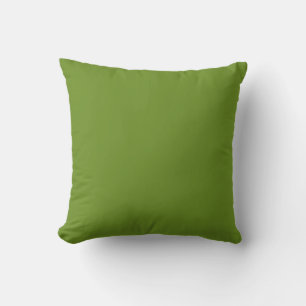 Olive Drab-Grönt 6B8E23 Solid Färg Design Kudde
