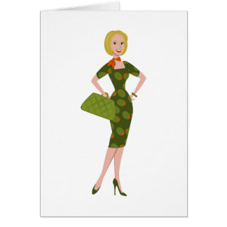 Olive Dress Hälsningskort