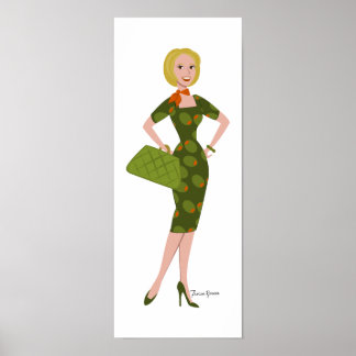 Olive Dress Poster
