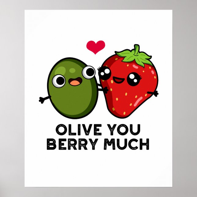 Olive du Berry Mch Cute Fruit Pun Poster (Framsidan)