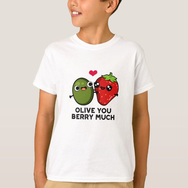 Olive du Berry Mch Funny Fruit Pun T Shirt (Framsida)