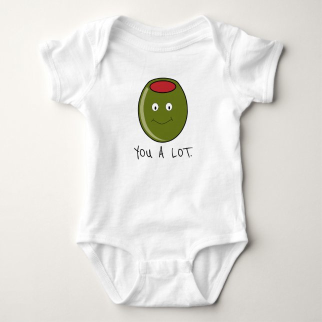 Olive, du, Lot One-Biet Baby T-Shirt (Framsida)