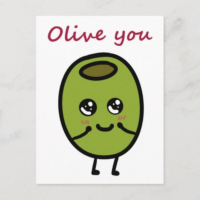 Olive du pucko vycard for älskare vykort (Framsida)