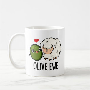 Olive Ewe Funny Kärlek Pun Kaffemugg