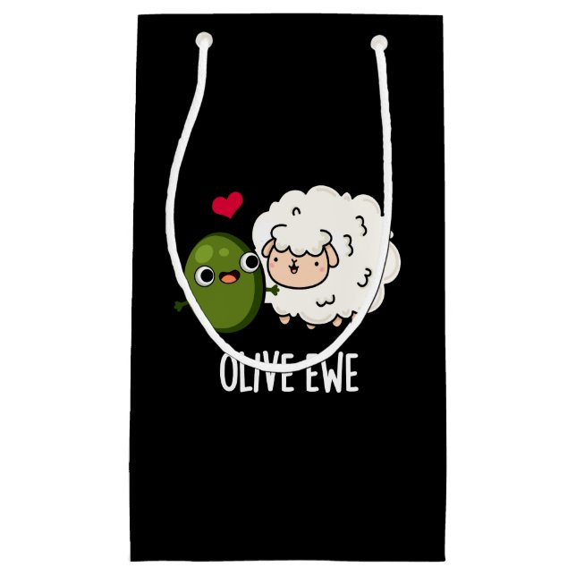 Olive Ewe Funny Kärlek Pun Mörk BG (Framsidan)