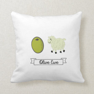 Olive Ewe (I Kärlek You) Dekorativ kudde