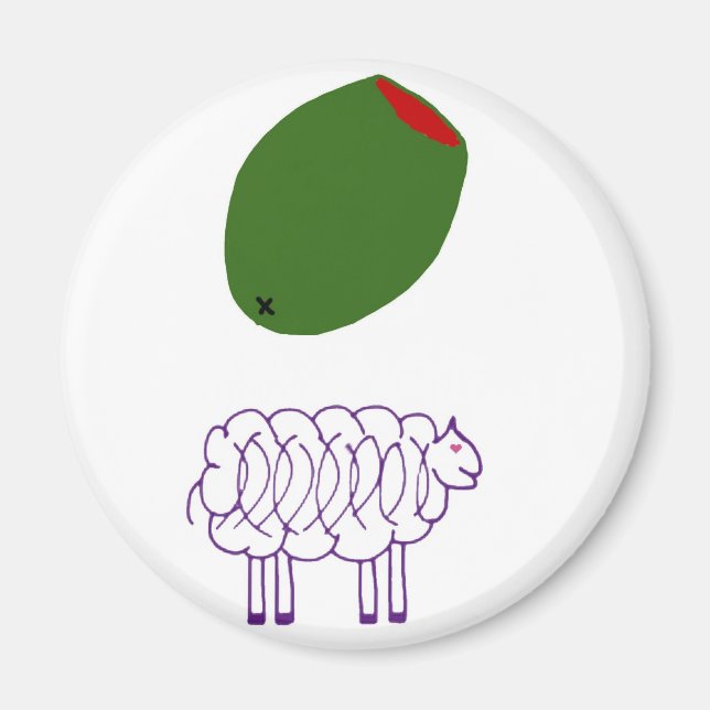 Olive Ewe Magnet (Framsidan)