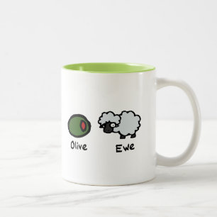 Olive Ewe Två-Tonad Mugg