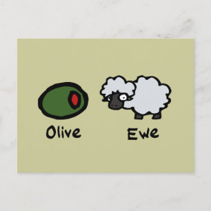 Olive Ewe Vykort