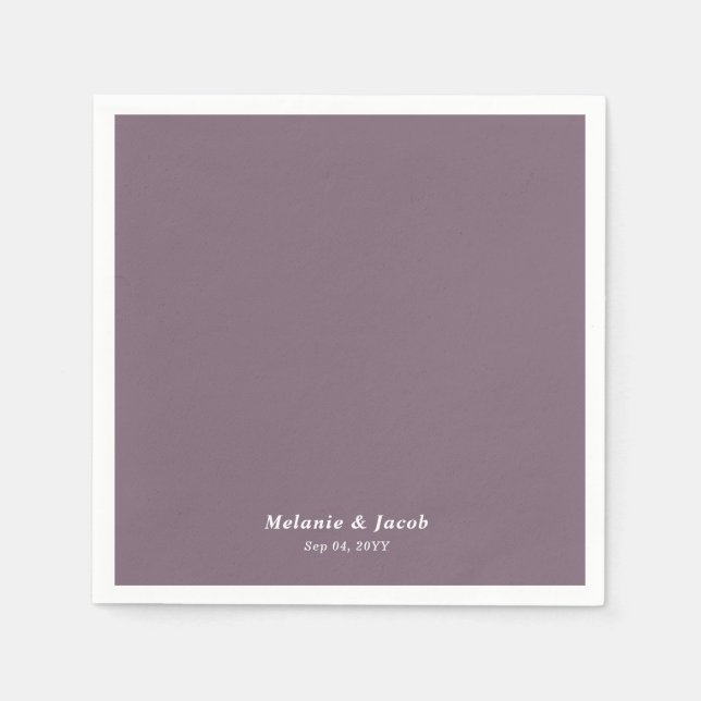 Olive Färgad Bröllop Pappersservett (Framsidan)