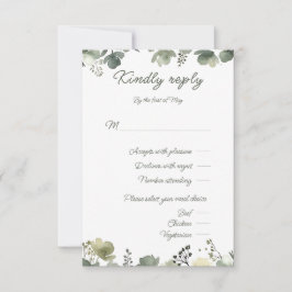 Olive Floral Wedding OSA Kort