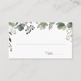 Olive Floral Wedding Placeringskort