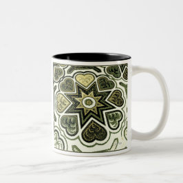 Olive Folk Art Hjärtan Mugg
