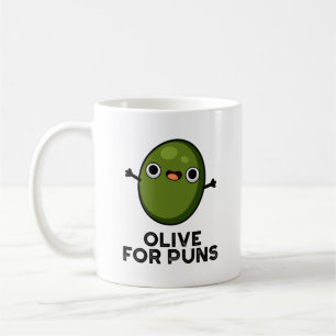 Olive for Puns Funny Olive Fruit Pun Kaffemugg