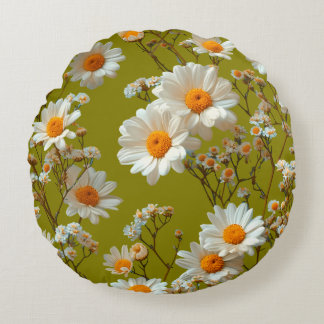 Olive Garden Daisy Dream Round Throw Pillow Rund Kudde
