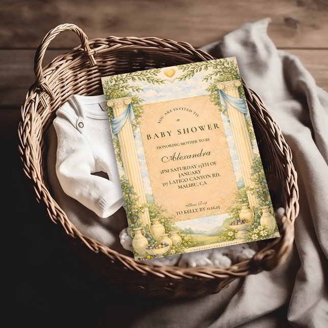 Olive Garden Grekisk Babyfest Inbjudningar (Skapare uppladdad)