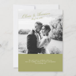 Olive Garden Photo Wedding Invitation Inbjudningar