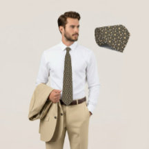 Olive Geometry Luxe Tie