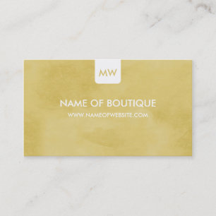 Olive Gold Monogram QR Social Visitkort