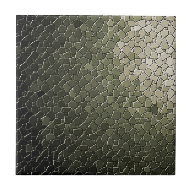 Olive Grått Mosaic Tile Kakelplatta (Framsidan)
