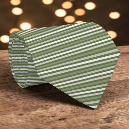 Olive Green Color Stripes Necktie Slips