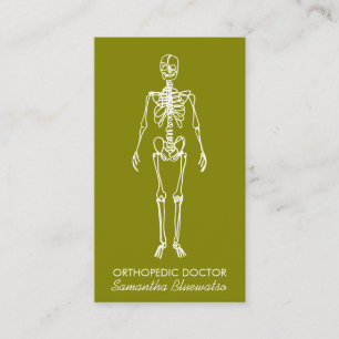 Olive Green doktor Skelett ortopedisk Visitkort