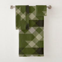 olive green geometric pattern