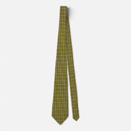 Olive Green Plaid Retro Color Neck Tie Slips