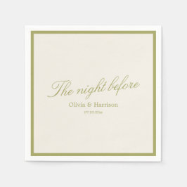 Olive Green Rehearsal Dinner Napkins Pappersservett
