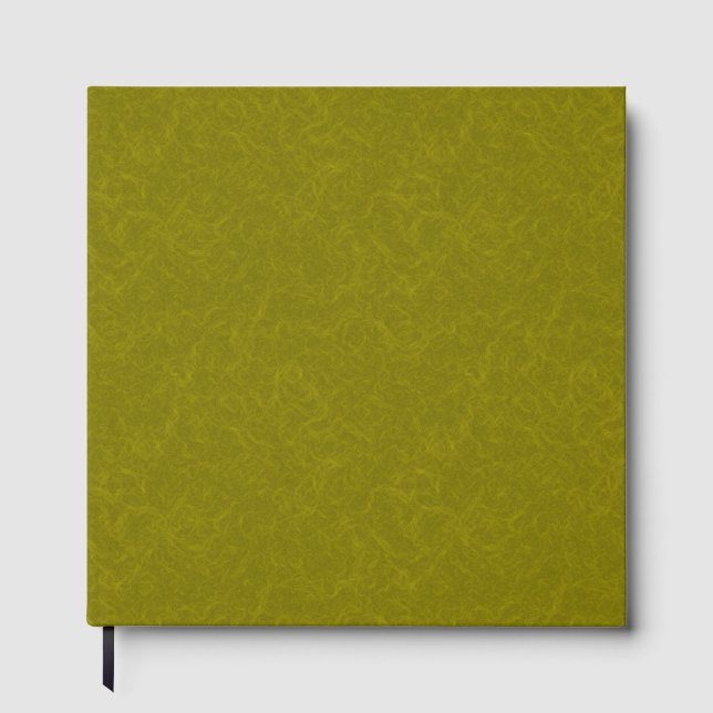 Olive green surface with subtle swirling pattern gästböcker (Framsida)