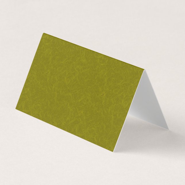 Olive green surface with subtle swirling pattern visitkort (Framsida)