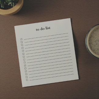 Olive Green To Do List Minimalist Teacher Simple Anteckningsblock