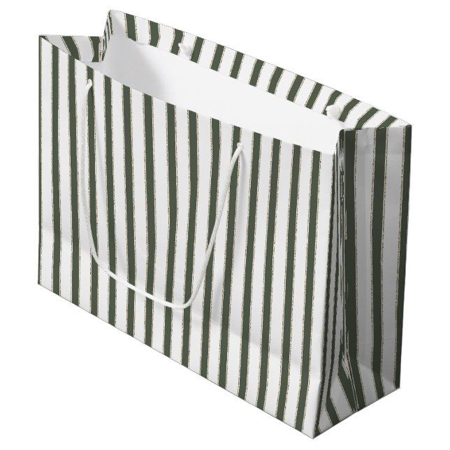 Olive Green White Stripes Christmas (Framsidan Vinklad)