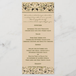 Olive Gren: A Tuscan Touch Bröllop Menu Meny