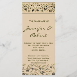 Olive Gren: A Tuscan Touch Bröllopsprogram Program