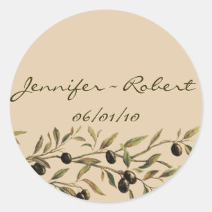 Olive Gren: A Tuscan Touch Runt Klistermärke